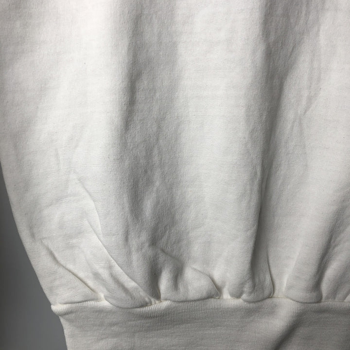 Vintage printed sweatshirt, men's M size cotton white type Vintage Second Hand