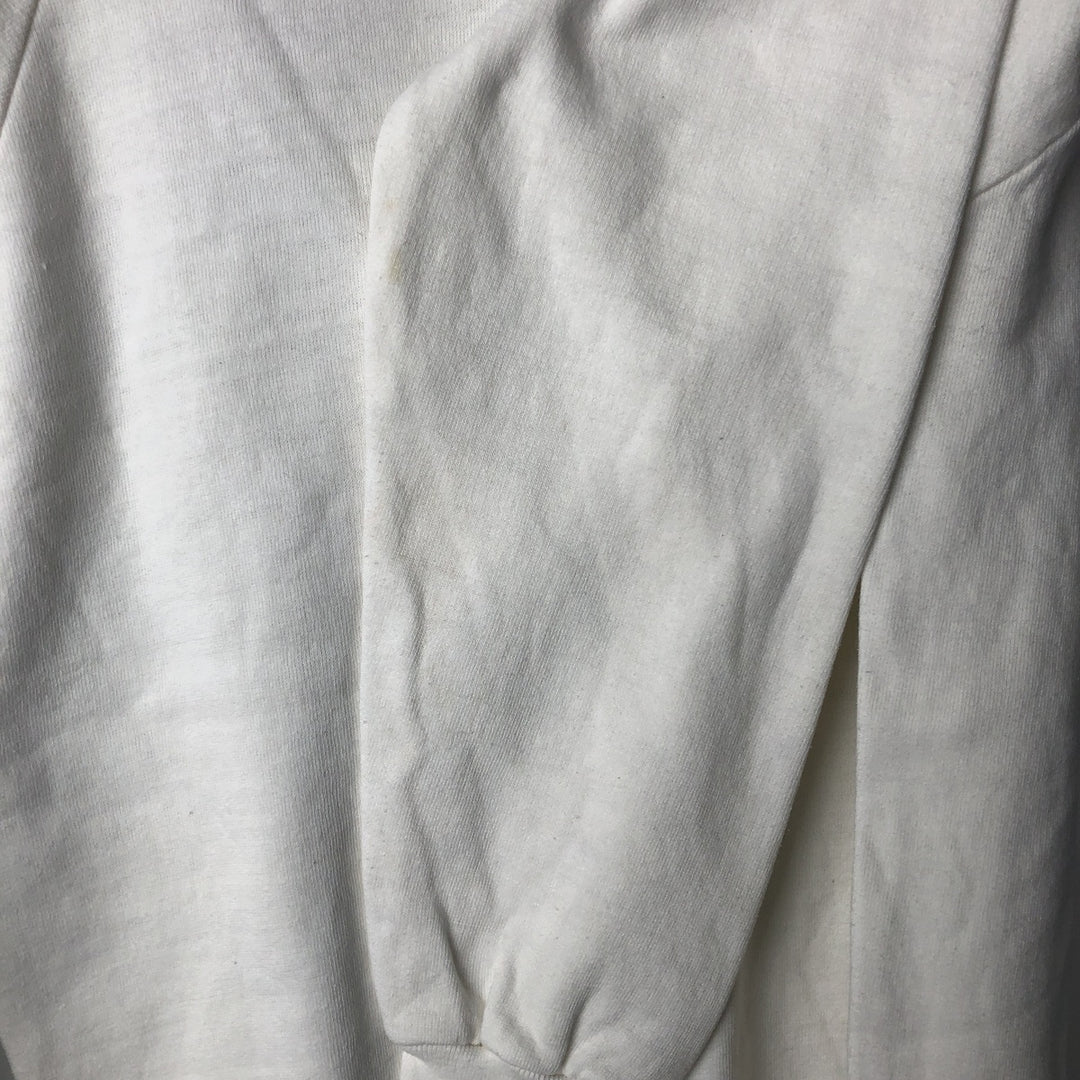 Vintage printed sweatshirt, men's M size cotton white type Vintage Second Hand