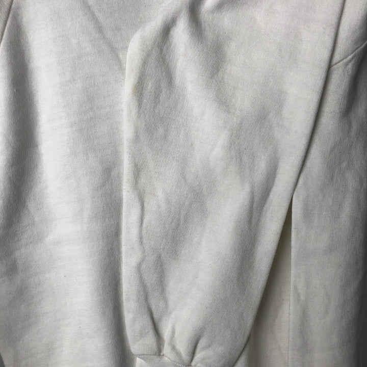 Vintage printed sweatshirt, men's M size cotton white type Vintage Second Hand