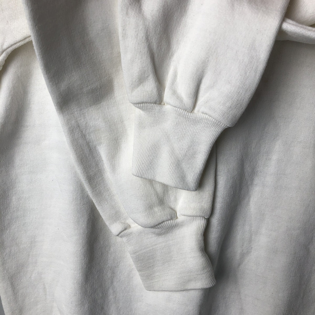 Vintage printed sweatshirt, men's M size cotton white type Vintage Second Hand