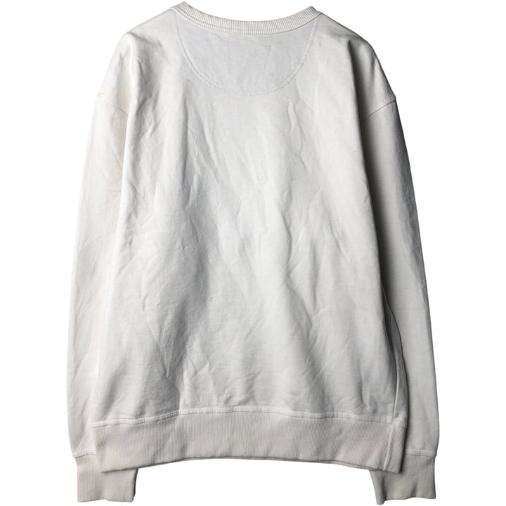 Champion Authentic Logo Sweatshirt, Men's Size L cotton white type Vintage Second Hand