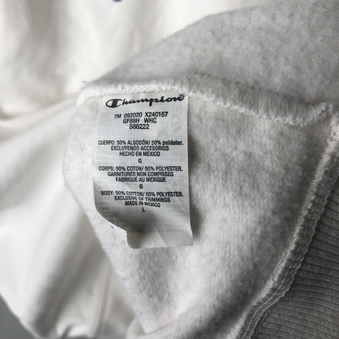 Champion Authentic Logo Sweatshirt, Men's Size L cotton white type Vintage Second Hand