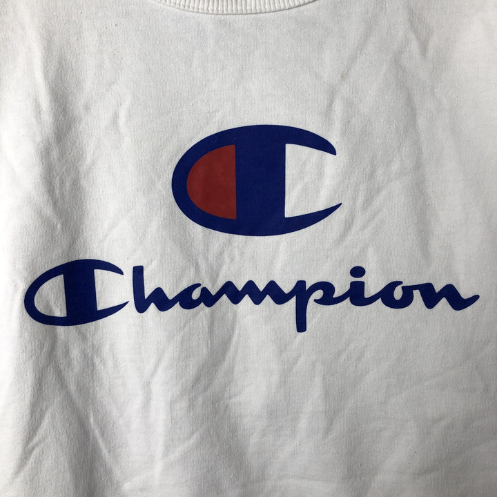 Champion Authentic Logo Sweatshirt, Men's Size L cotton white type Vintage Second Hand