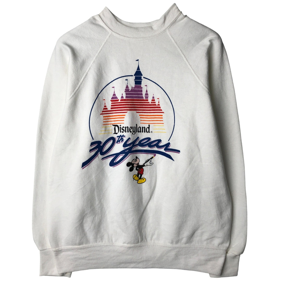 Vintage 1980'S Disney Disneyland 30th Anniversary Character Sweatshirt, Men's Size Medium polyester white type Vintage Second Hand