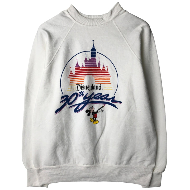 Vintage 1980'S Disney Disneyland 30th Anniversary Character Sweatshirt, Men's Size Medium polyester white type Vintage Second Hand