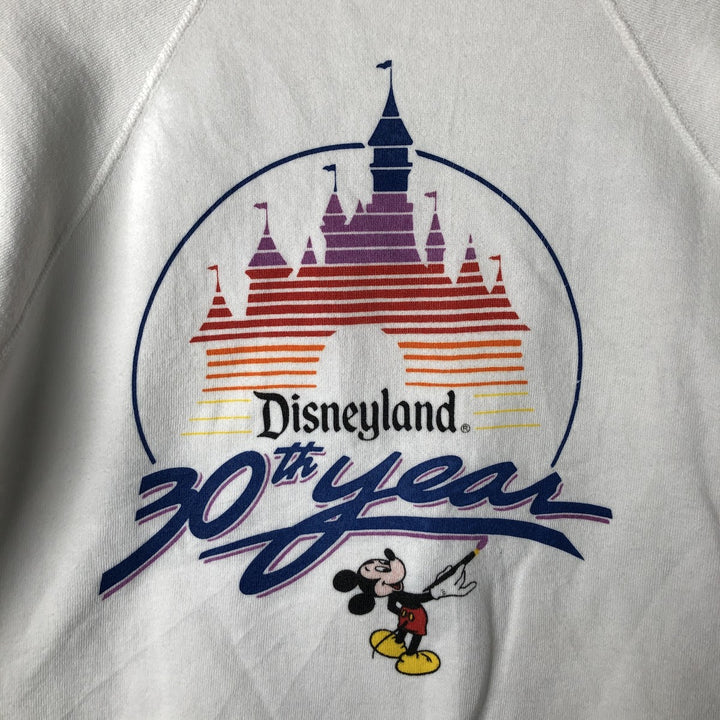 Vintage 1980'S Disney Disneyland 30th Anniversary Character Sweatshirt, Men's Size Medium polyester white type Vintage Second Hand