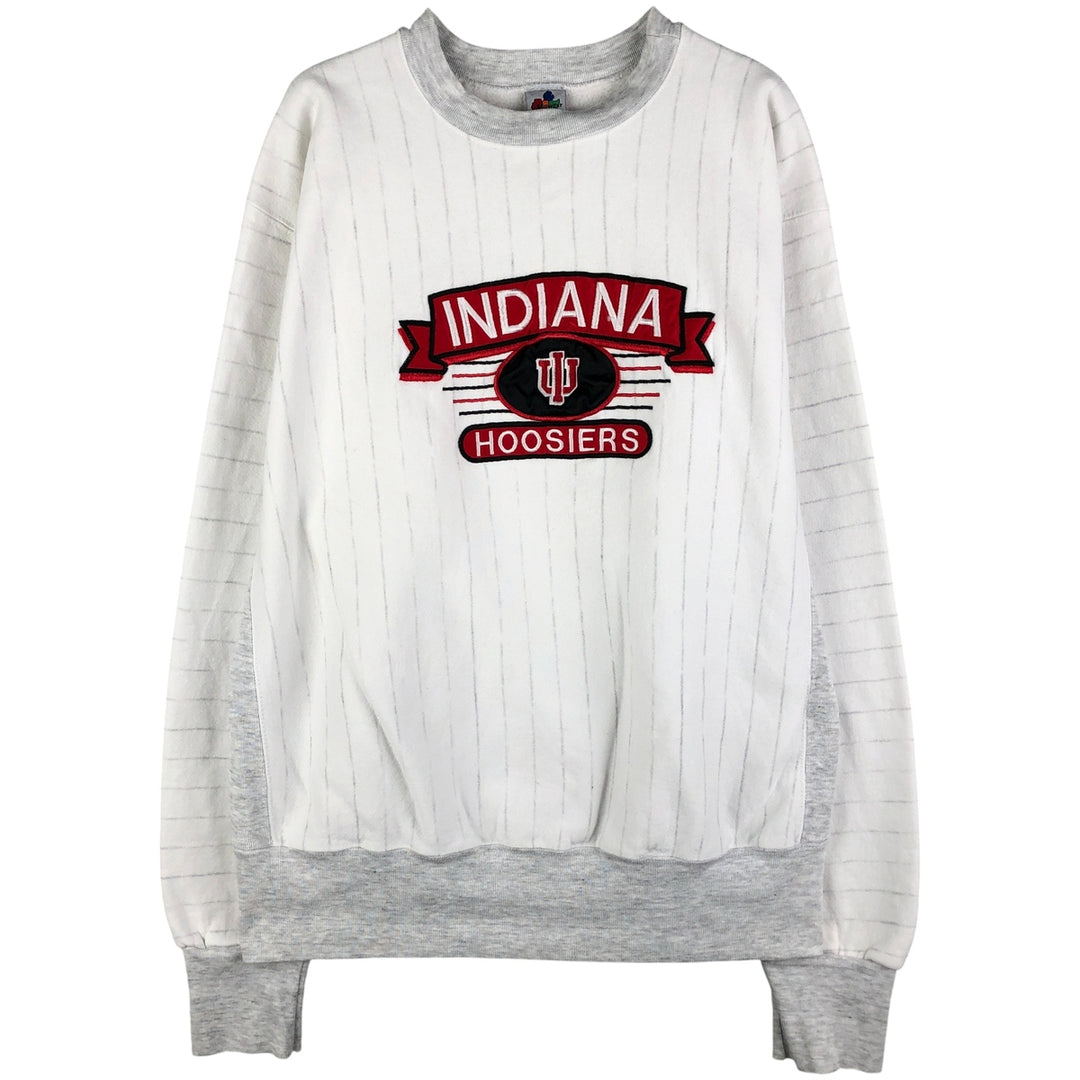 Vintage 90'S Midwest Striped College Sweatshirt, Men's Size XL unclear white type Vintage Second Hand