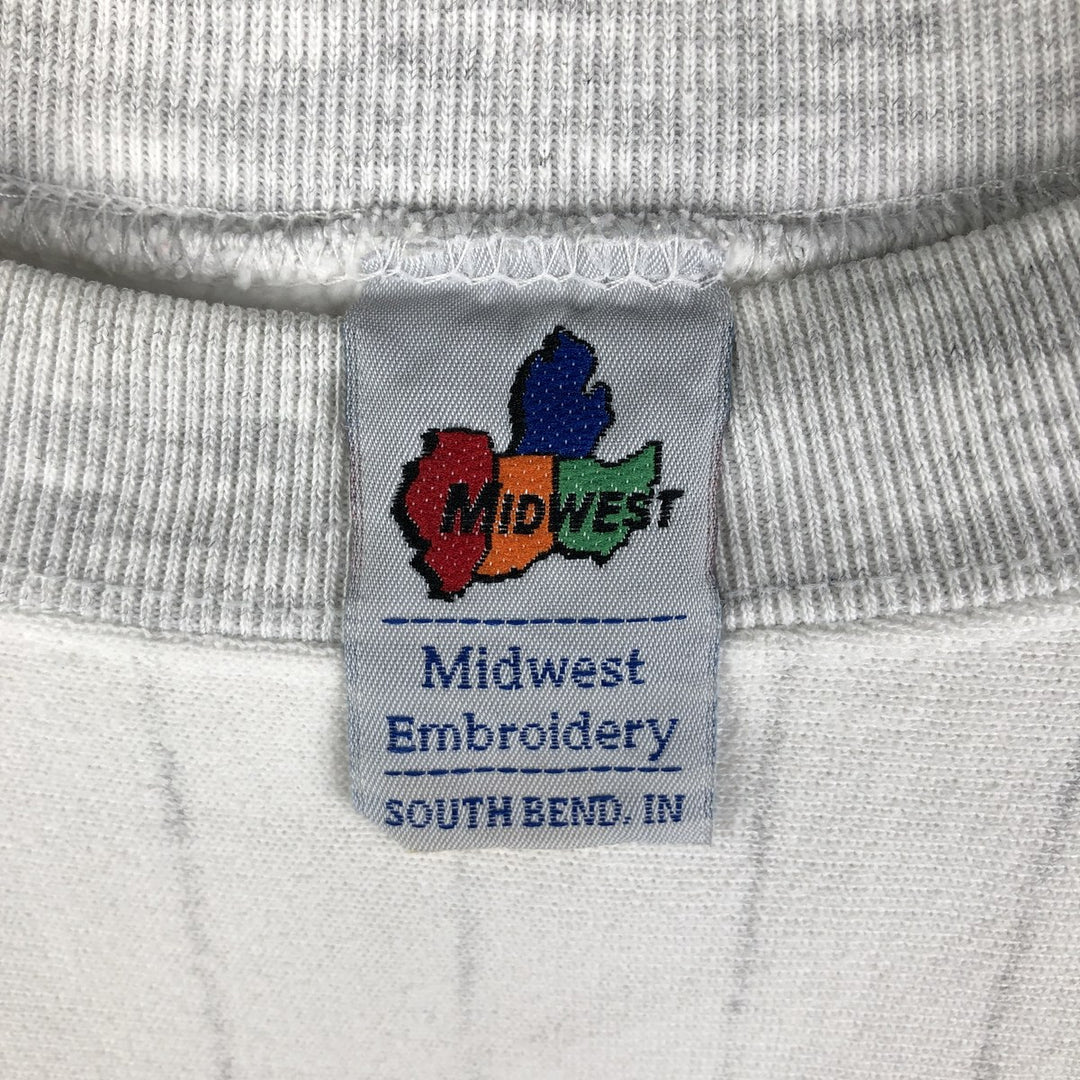 Vintage 90'S Midwest Striped College Sweatshirt, Men's Size XL unclear white type Vintage Second Hand