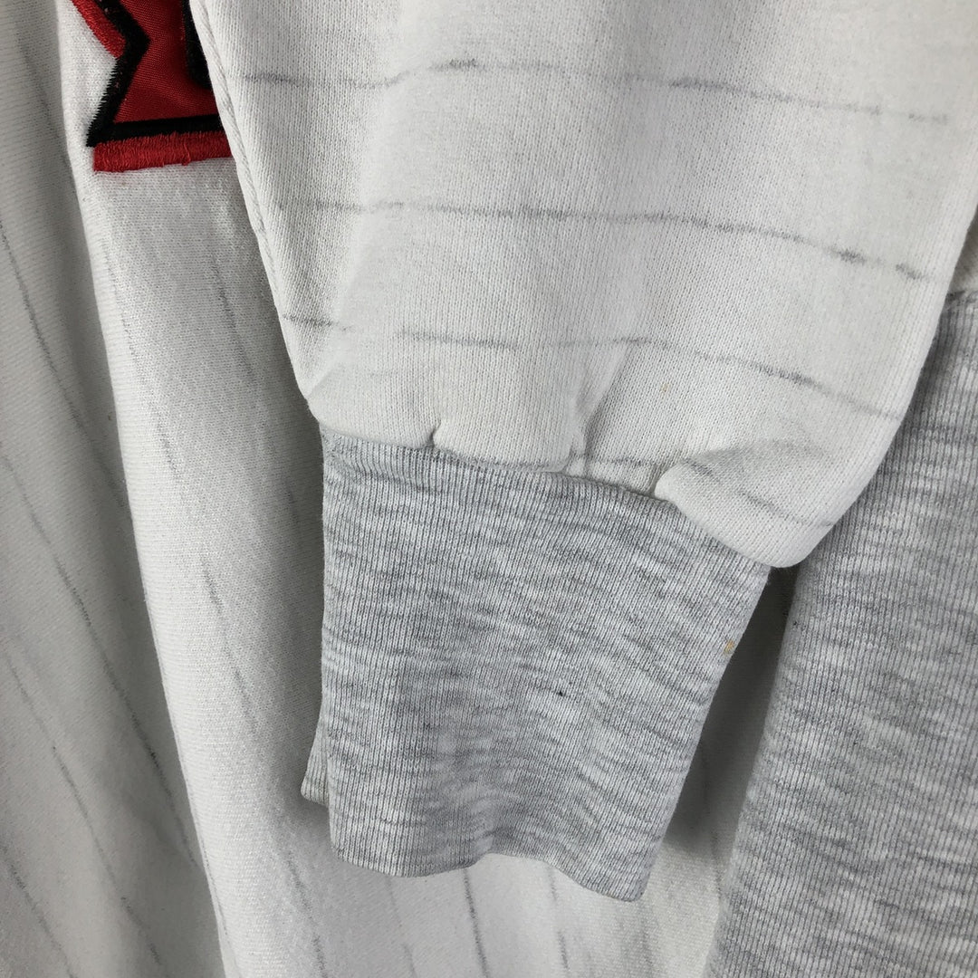 Vintage 90'S Midwest Striped College Sweatshirt, Men's Size XL unclear white type Vintage Second Hand