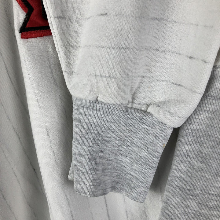 Vintage 90'S Midwest Striped College Sweatshirt, Men's Size XL unclear white type Vintage Second Hand