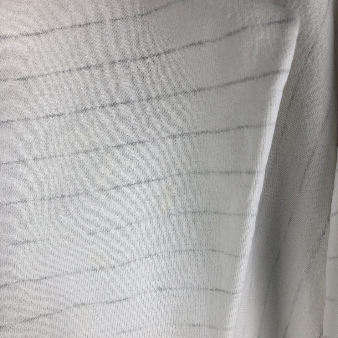 Vintage 90'S Midwest Striped College Sweatshirt, Men's Size XL unclear white type Vintage Second Hand