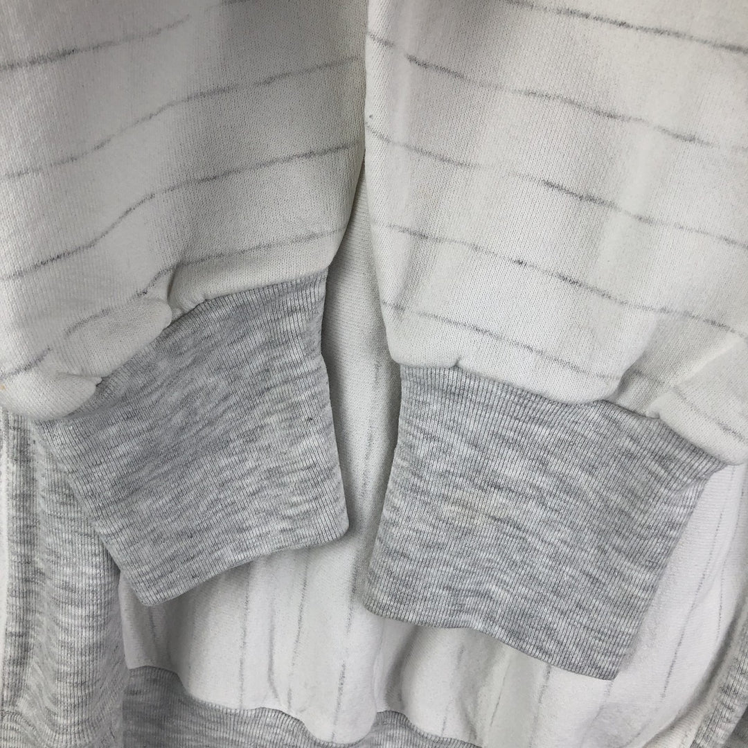 Vintage 90'S Midwest Striped College Sweatshirt, Men's Size XL unclear white type Vintage Second Hand