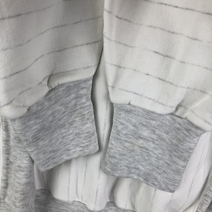 Vintage 90'S Midwest Striped College Sweatshirt, Men's Size XL unclear white type Vintage Second Hand
