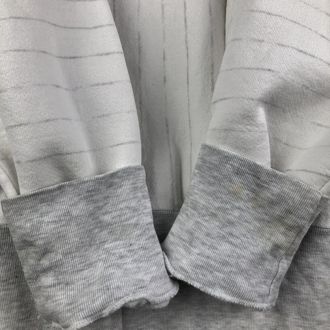 Vintage 90'S Midwest Striped College Sweatshirt, Men's Size XL unclear white type Vintage Second Hand