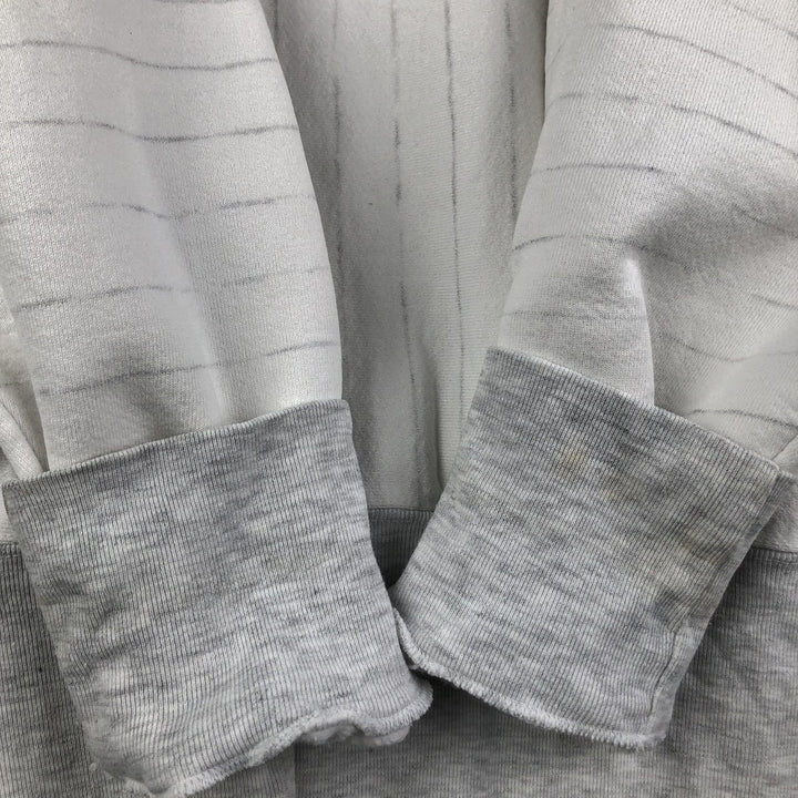 Vintage 90'S Midwest Striped College Sweatshirt, Men's Size XL unclear white type Vintage Second Hand