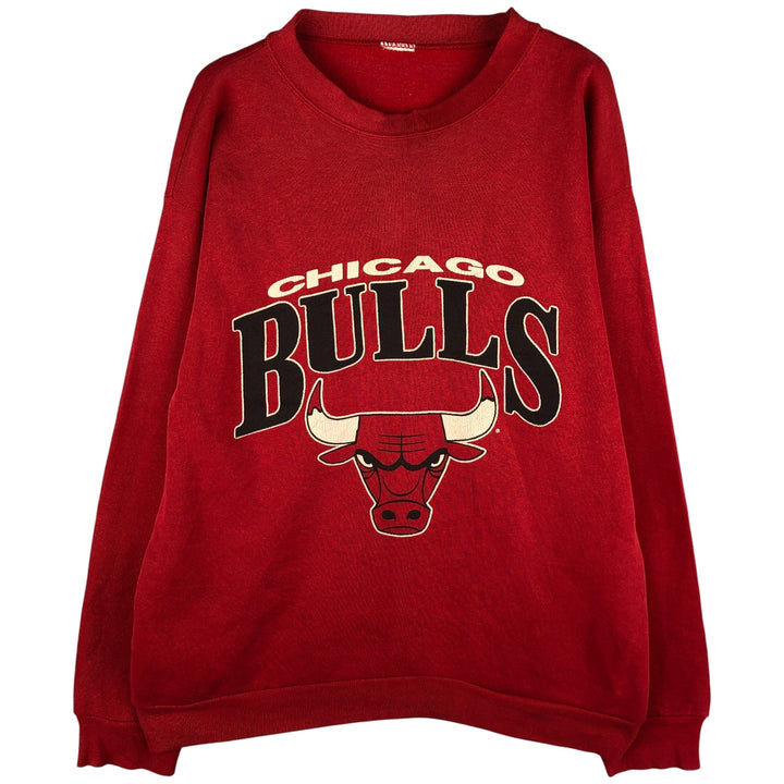 NBA Chicago Bulls logo sweatshirt, men's size L unclear red type Vintage Second Hand