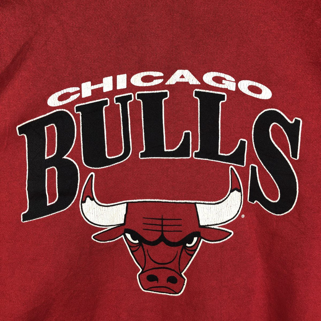 NBA Chicago Bulls logo sweatshirt, men's size L unclear red type Vintage Second Hand
