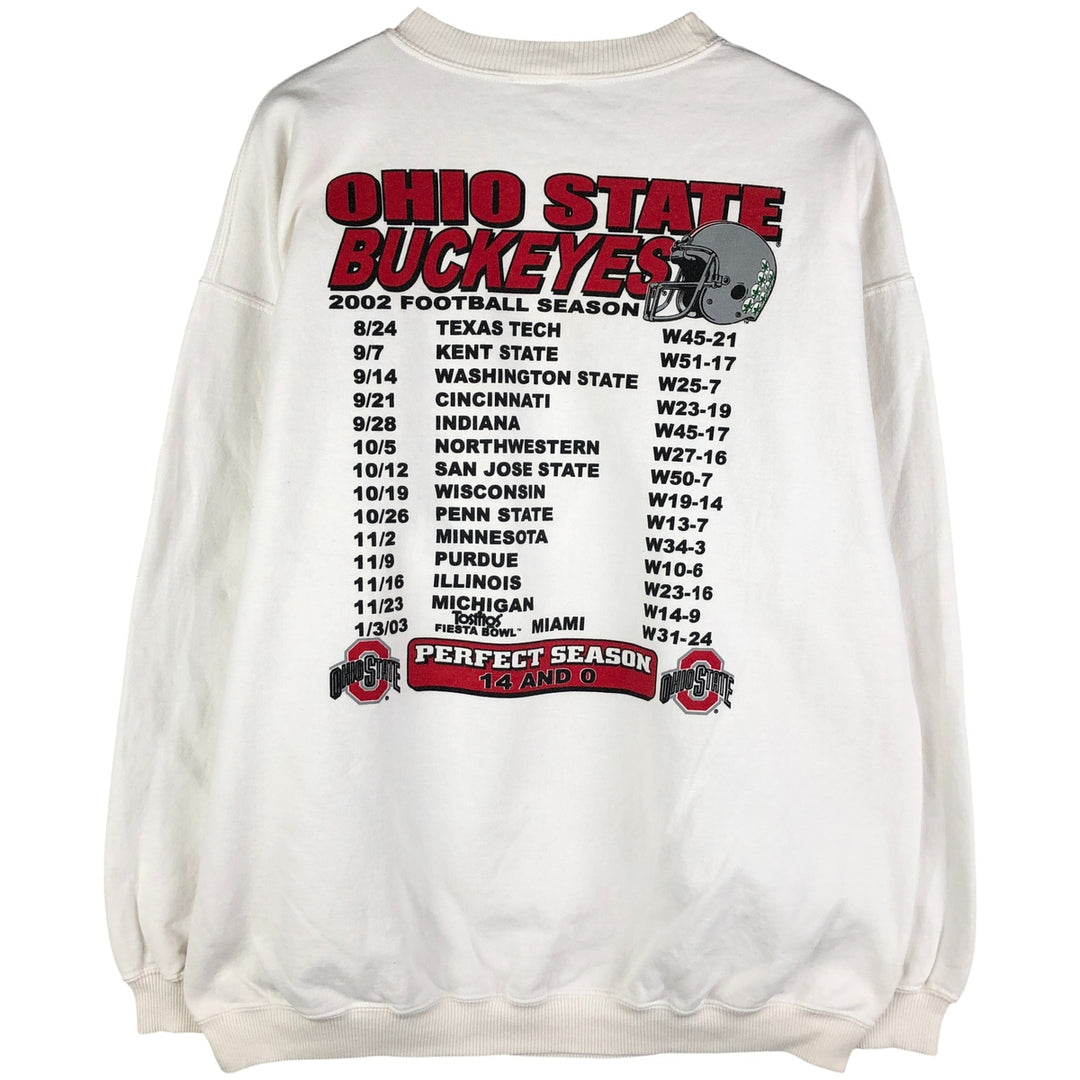 2000'S TRI-LAKE OHIO STATE Ohio State University college sweatshirt, men's size L cotton white type Vintage Second Hand