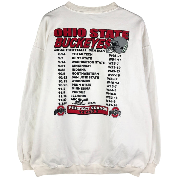 2000'S TRI-LAKE OHIO STATE Ohio State University college sweatshirt, men's size L cotton white type Vintage Second Hand