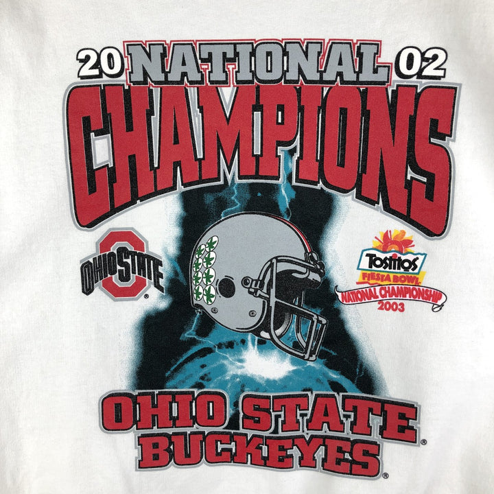 2000'S TRI-LAKE OHIO STATE Ohio State University college sweatshirt, men's size L cotton white type Vintage Second Hand
