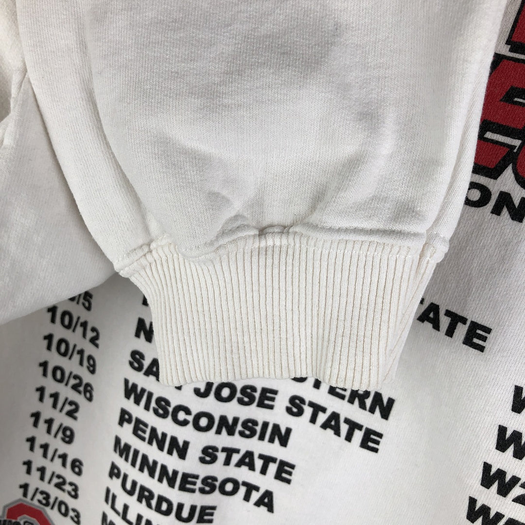 2000'S TRI-LAKE OHIO STATE Ohio State University college sweatshirt, men's size L cotton white type Vintage Second Hand