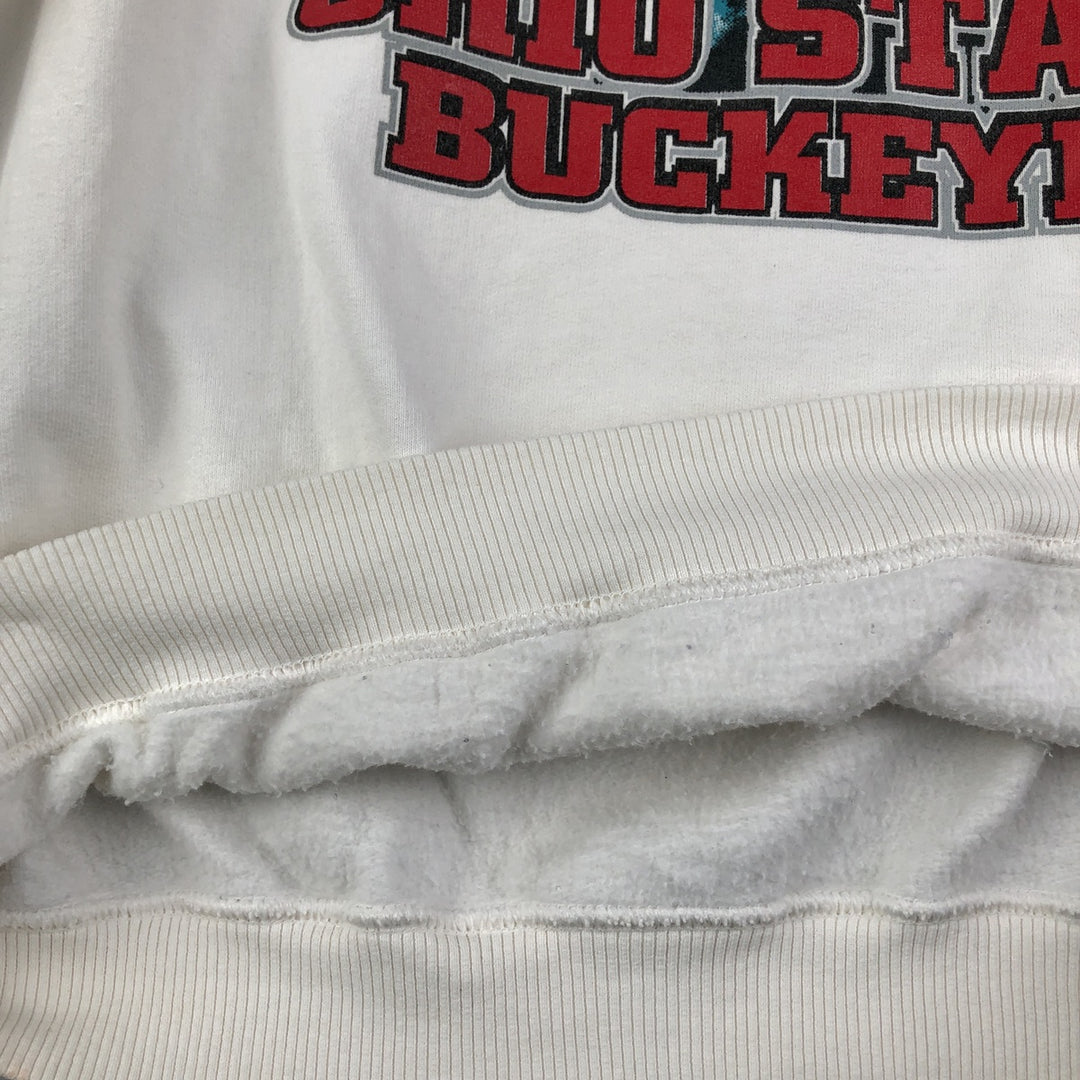 2000'S TRI-LAKE OHIO STATE Ohio State University college sweatshirt, men's size L cotton white type Vintage Second Hand