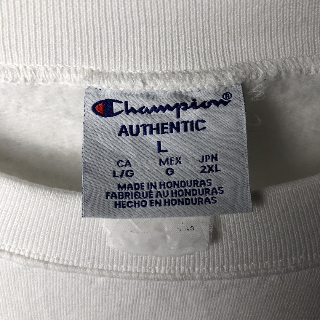 Champion Authentic One-Point Logo Sweatshirt, Men's Size L unclear white type Vintage Second Hand