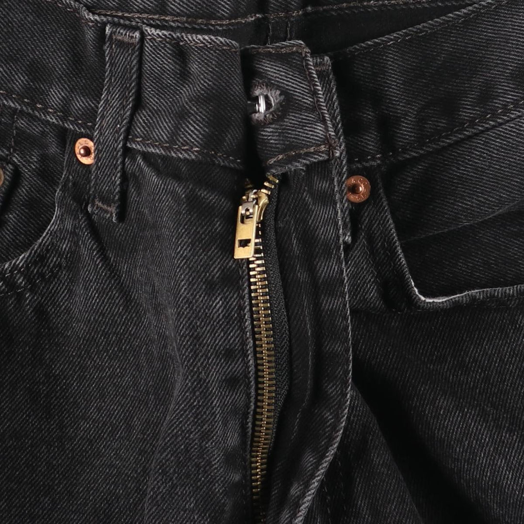 Levi's 550 Black Denim Tapered Denim Pants Men's W33 cotton black type Vintage Second Hand