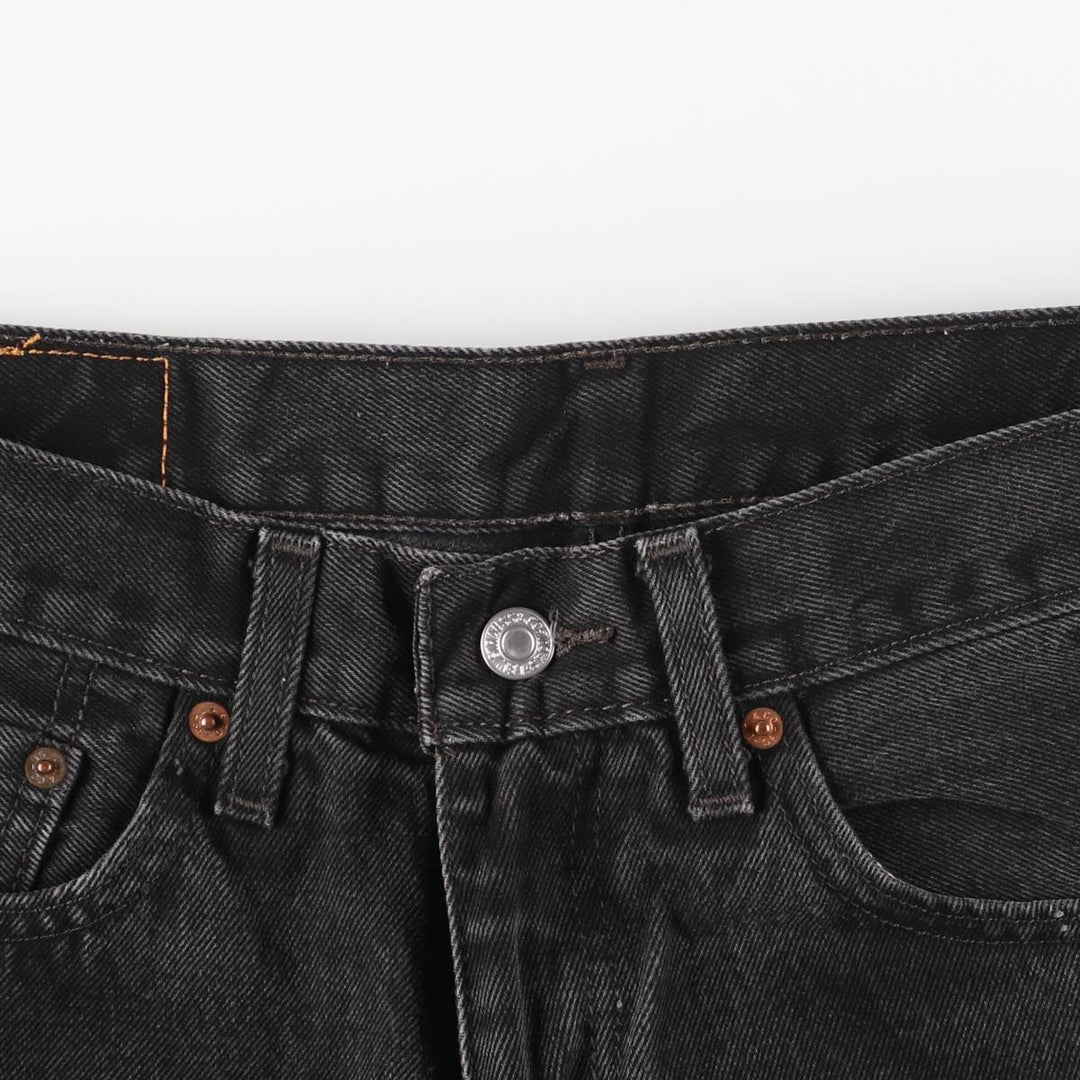 Levi's 550 Black Denim Tapered Denim Pants Men's W33 cotton black type Vintage Second Hand