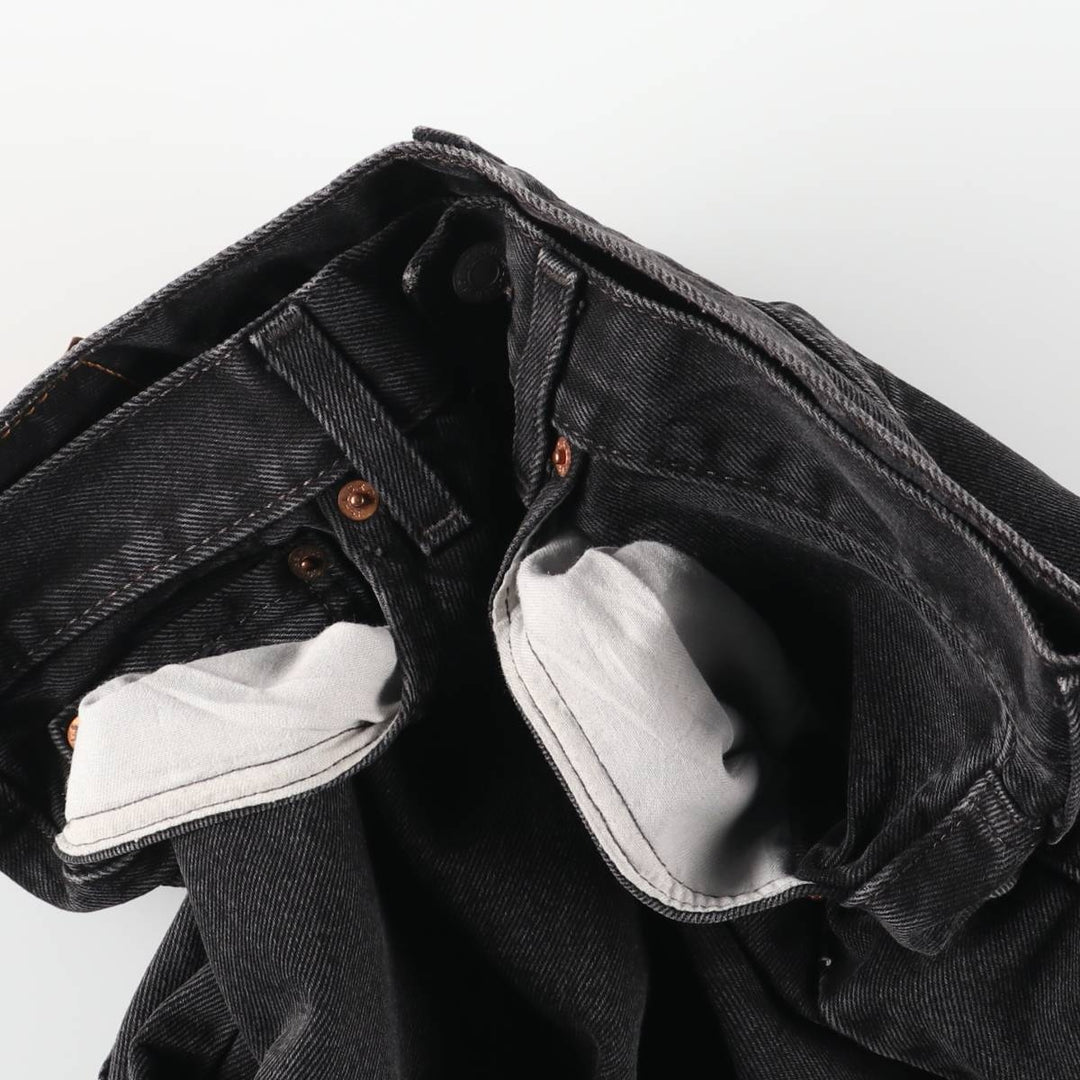 Levi's 550 Black Denim Tapered Denim Pants Men's W33 cotton black type Vintage Second Hand