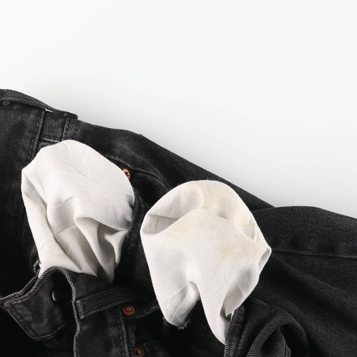 Levi's 550 Black Denim Tapered Denim Pants Men's W33 cotton black type Vintage Second Hand