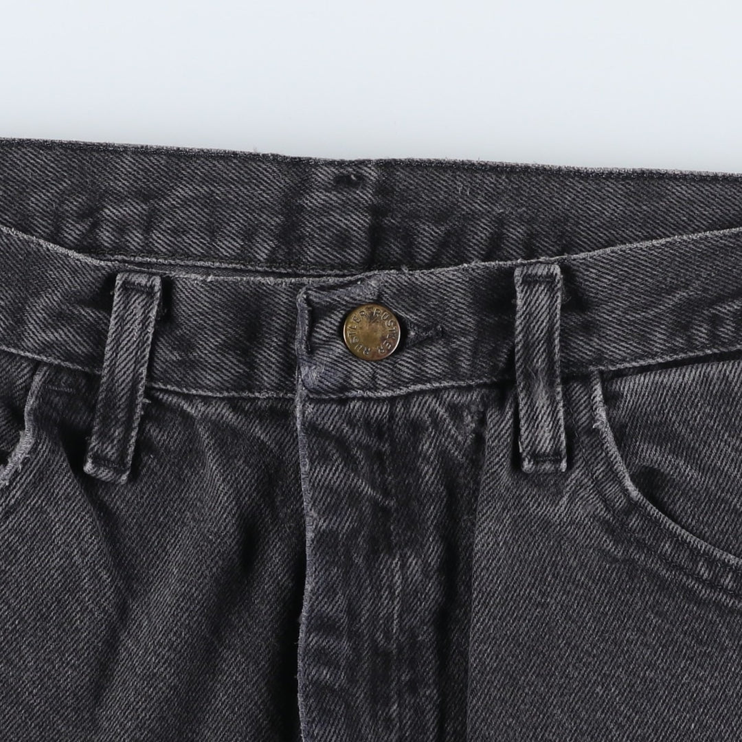 Rustler Black Denim Straight Denim Pants for Men, W31 equivalent cotton black type Vintage Second Hand