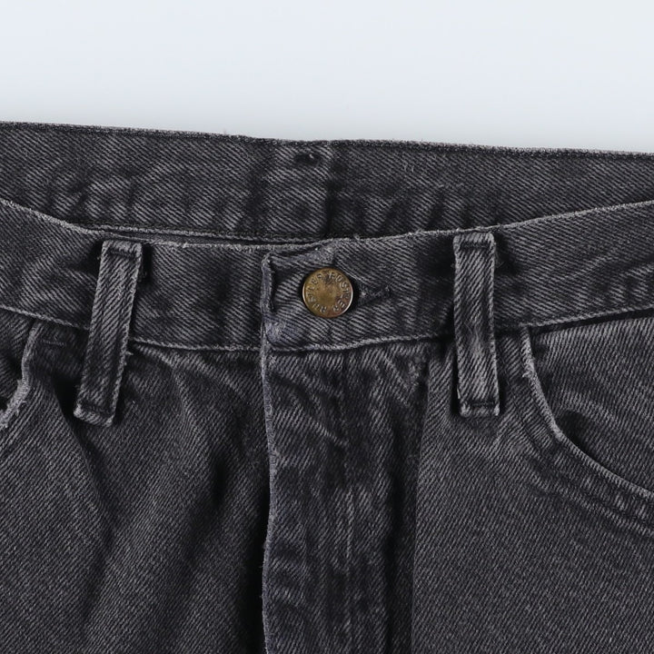 Rustler Black Denim Straight Denim Pants for Men, W31 equivalent cotton black type Vintage Second Hand