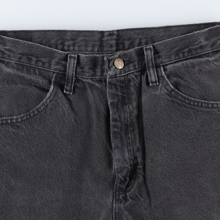 Rustler Black Denim Straight Denim Pants for Men, W31 equivalent cotton black type Vintage Second Hand