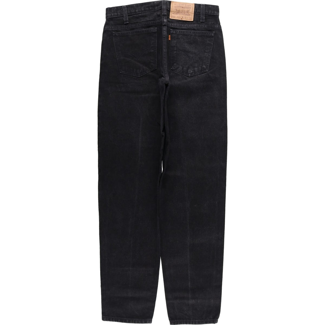 90'S Levi's 40550-4159 Relaxed Fit Tapered Leg Denim Pants with Orange Tab, Men's Size W31 cotton black type Vintage Second Hand