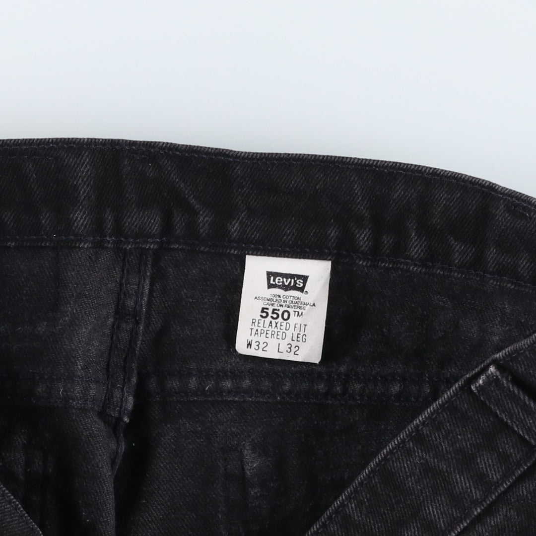 90'S Levi's 40550-4159 Relaxed Fit Tapered Leg Denim Pants with Orange Tab, Men's Size W31 cotton black type Vintage Second Hand