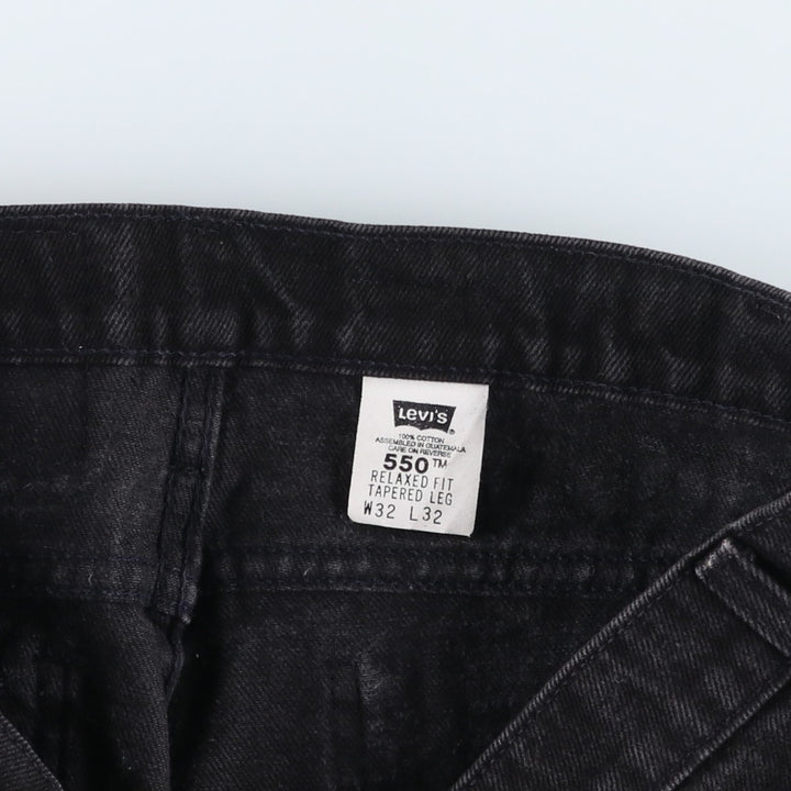 90'S Levi's 40550-4159 Relaxed Fit Tapered Leg Denim Pants with Orange Tab, Men's Size W31 cotton black type Vintage Second Hand