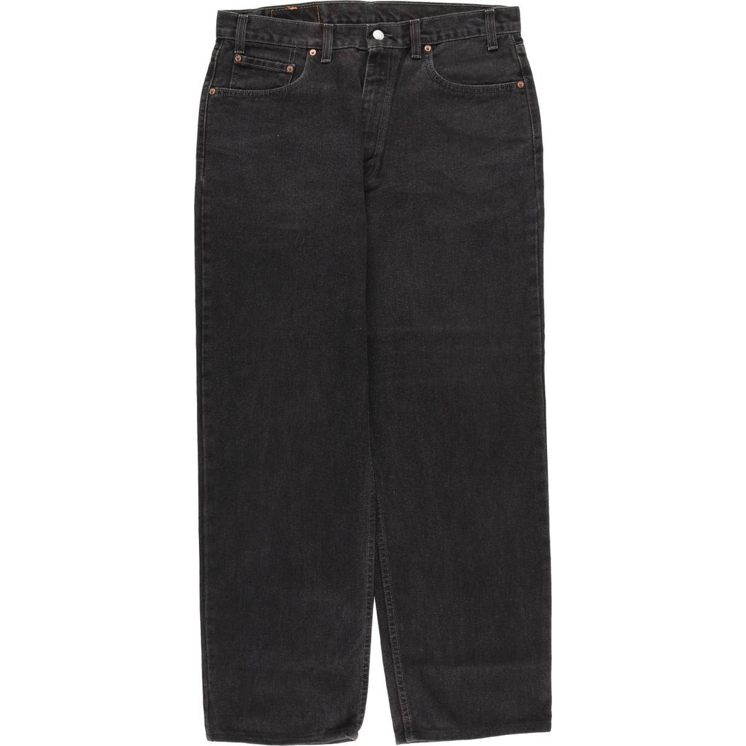 90s-00'S Levi's 550 Relaxed Fit Tapered Black Denim Pants, Made in Canada, Men's Size 36 cotton black type Vintage Second Hand