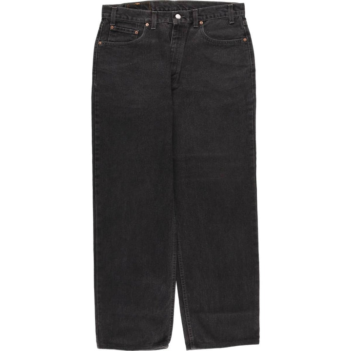 90s-00'S Levi's 550 Relaxed Fit Tapered Black Denim Pants, Made in Canada, Men's Size 36 cotton black type Vintage Second Hand