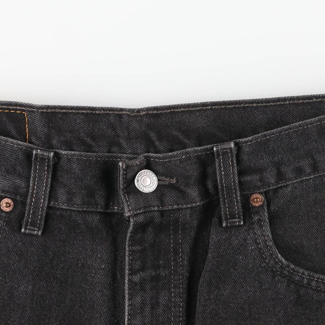 90s-00'S Levi's 550 Relaxed Fit Tapered Black Denim Pants, Made in Canada, Men's Size 36 cotton black type Vintage Second Hand