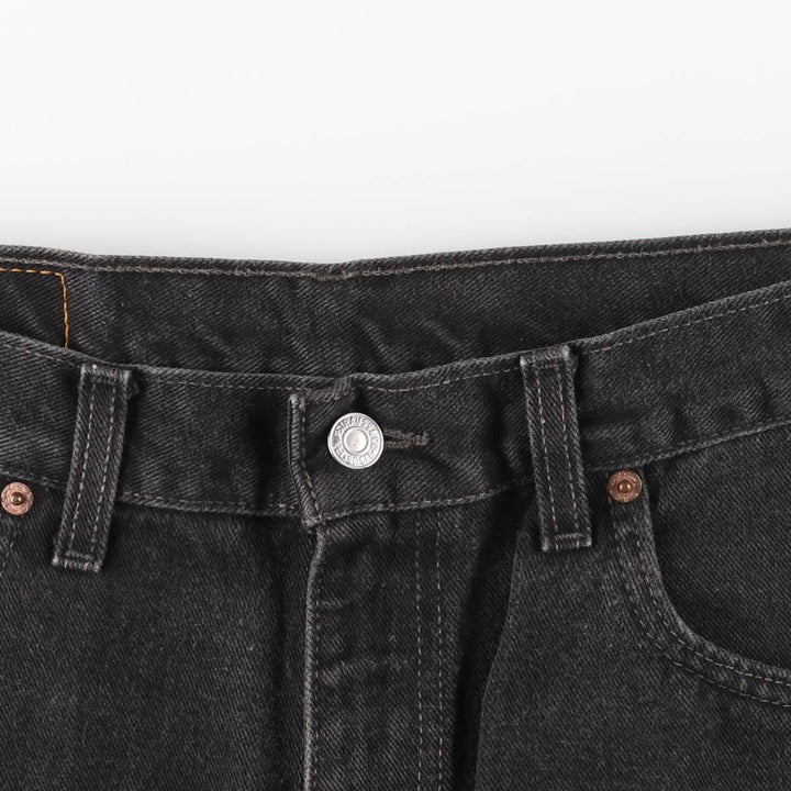 90s-00'S Levi's 550 Relaxed Fit Tapered Black Denim Pants, Made in Canada, Men's Size 36 cotton black type Vintage Second Hand