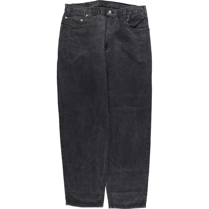 2000'S Levi's 40562-7113 Loose Fit Tapered Leg Black Denim Pants, Men's Size 37 cotton black type Vintage Second Hand