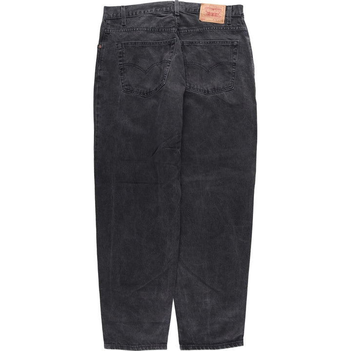 2000'S Levi's 40562-7113 Loose Fit Tapered Leg Black Denim Pants, Men's Size 37 cotton black type Vintage Second Hand