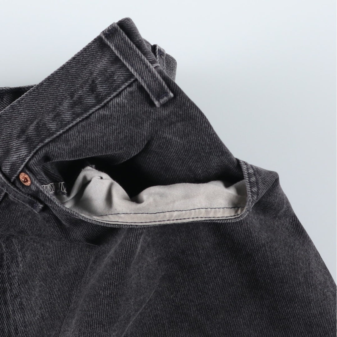 2000'S Levi's 40562-7113 Loose Fit Tapered Leg Black Denim Pants, Men's Size 37 cotton black type Vintage Second Hand
