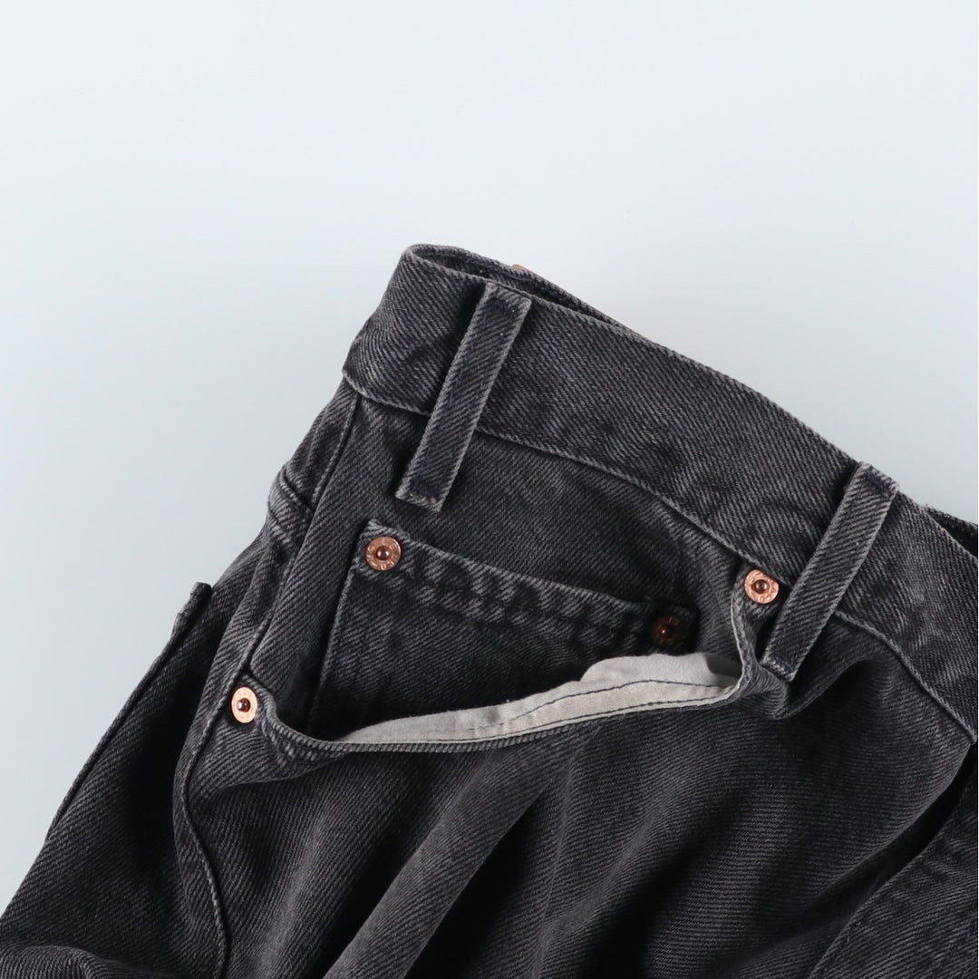 2000'S Levi's 40562-7113 Loose Fit Tapered Leg Black Denim Pants, Men's Size 37 cotton black type Vintage Second Hand