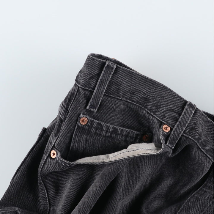 2000'S Levi's 40562-7113 Loose Fit Tapered Leg Black Denim Pants, Men's Size 37 cotton black type Vintage Second Hand