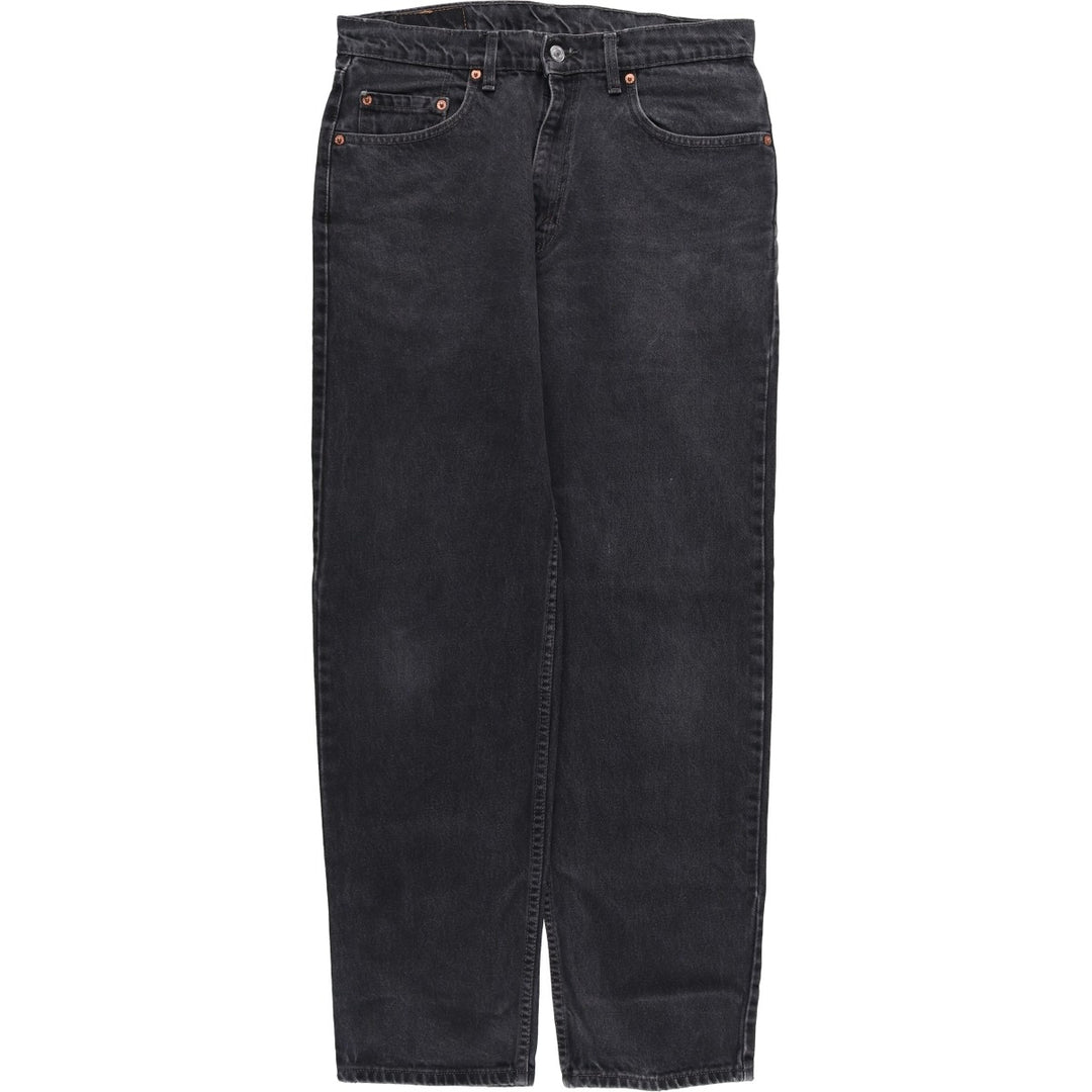 Levi's 550 Relaxed Fit Tapered Black Denim Pants, Made in Canada, Men's Size W33 cotton black type Vintage Second Hand