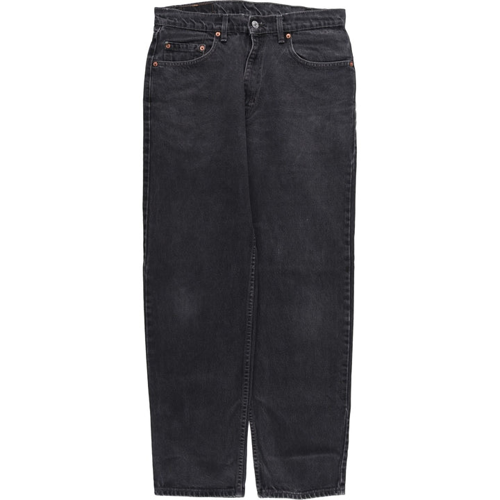 Levi's 550 Relaxed Fit Tapered Black Denim Pants, Made in Canada, Men's Size W33 cotton black type Vintage Second Hand