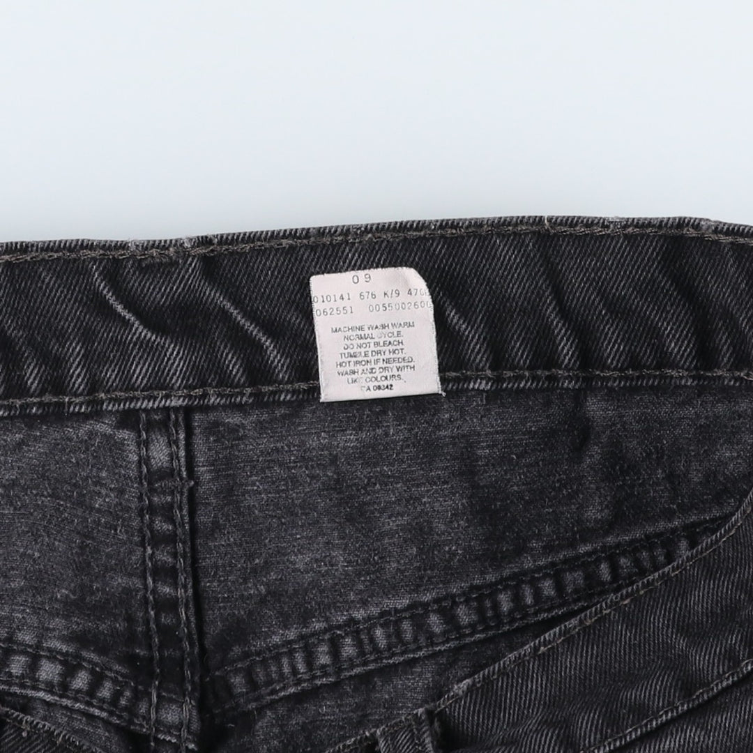 Levi's 550 Relaxed Fit Tapered Black Denim Pants, Made in Canada, Men's Size W33 cotton black type Vintage Second Hand