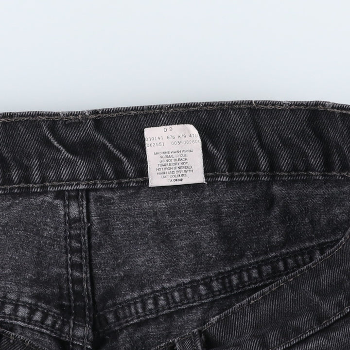 Levi's 550 Relaxed Fit Tapered Black Denim Pants, Made in Canada, Men's Size W33 cotton black type Vintage Second Hand